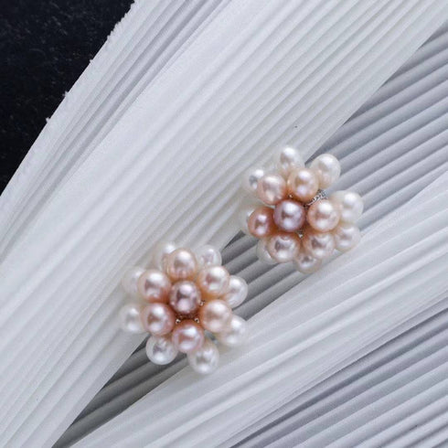 Floral Oval Pearl Set Necklace and Earrings (Purchase Individually) - House Of Pearls